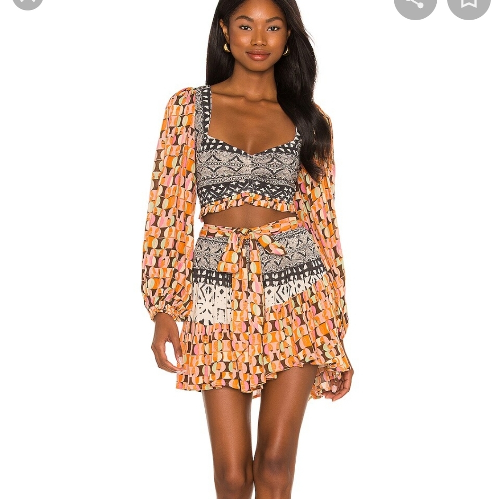 Free people naomi long sleeve 2 pc set